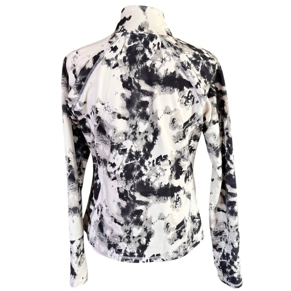 Marika yoga jacket in graphic black and white pattern woman's size L - Picture 4 of 7